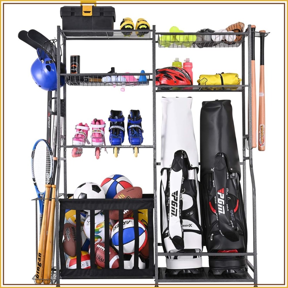 Golf Equipment Organizer For Garage - Garage Sports Equipment Storage, 2 Golf