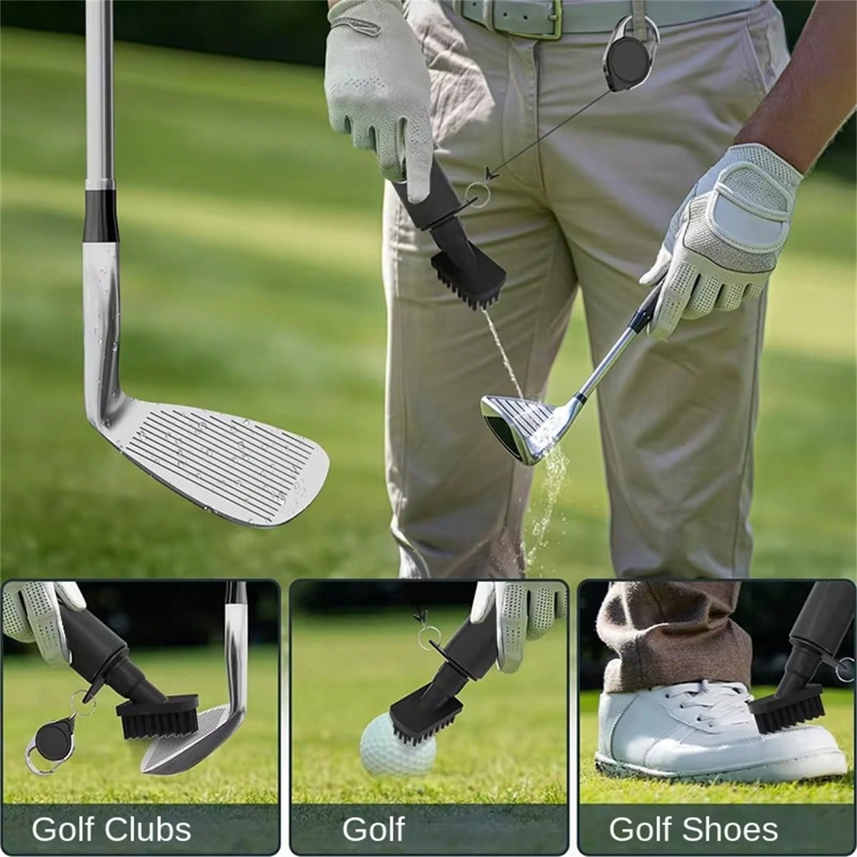 Golf Equipment Deals - 1pc Golf Club Cleaning Brush With