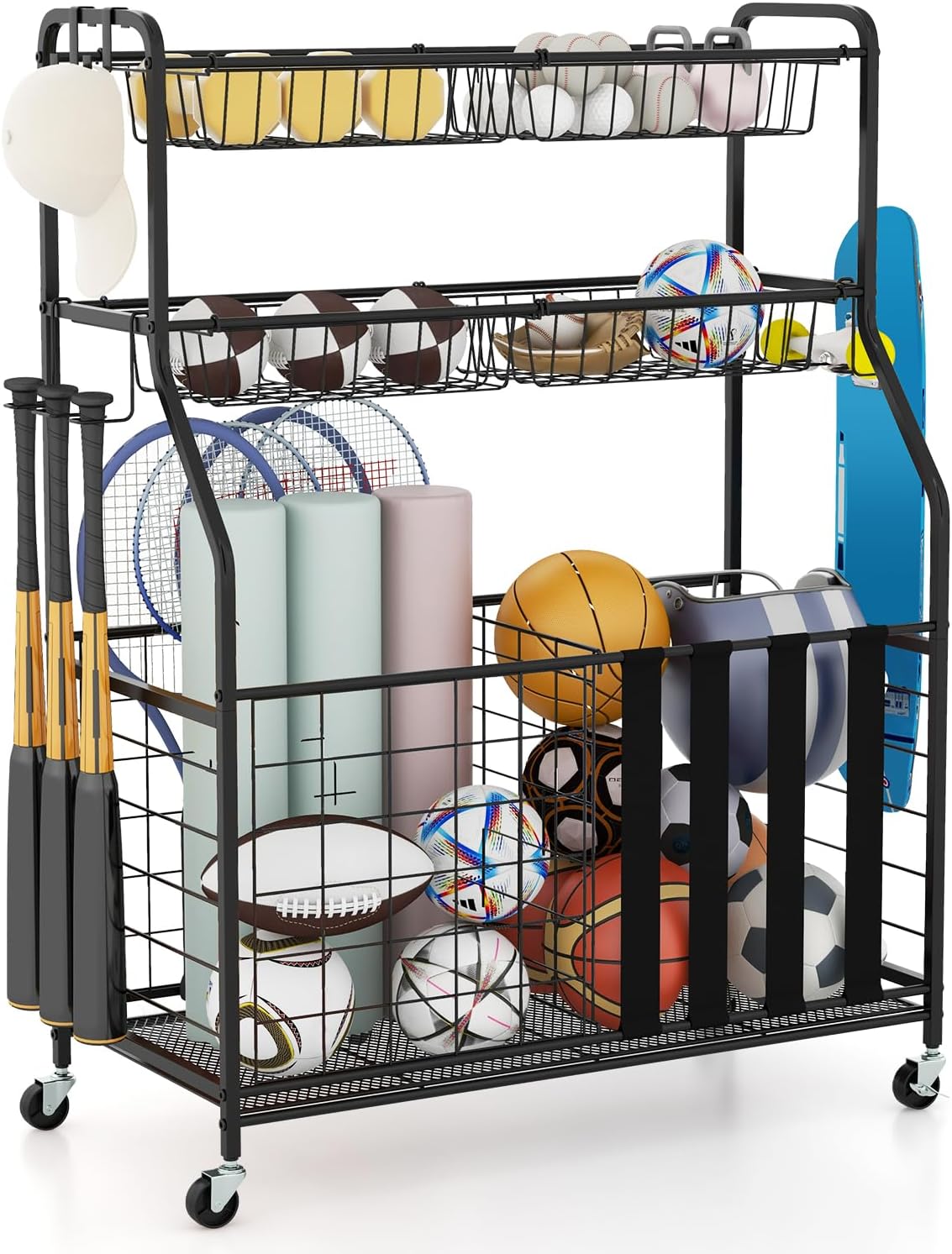 Golf Equipment Organizer For Garage - Garage Sports Equipment Organizer, Ball Storage
