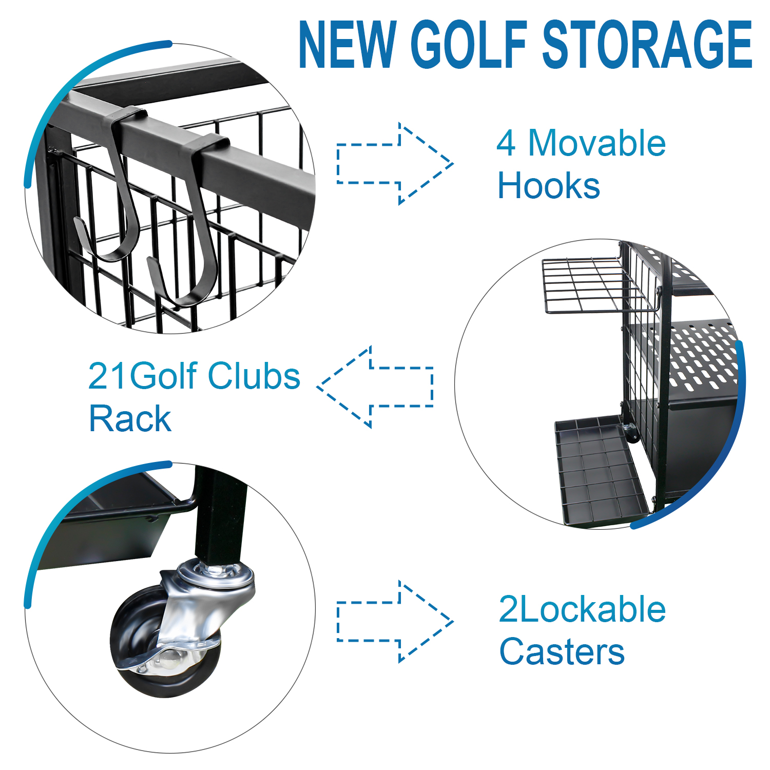 Golf Bag Storage Garage Organi - Golf Equipment Organizer For Garage incelemesi ve fiyatı