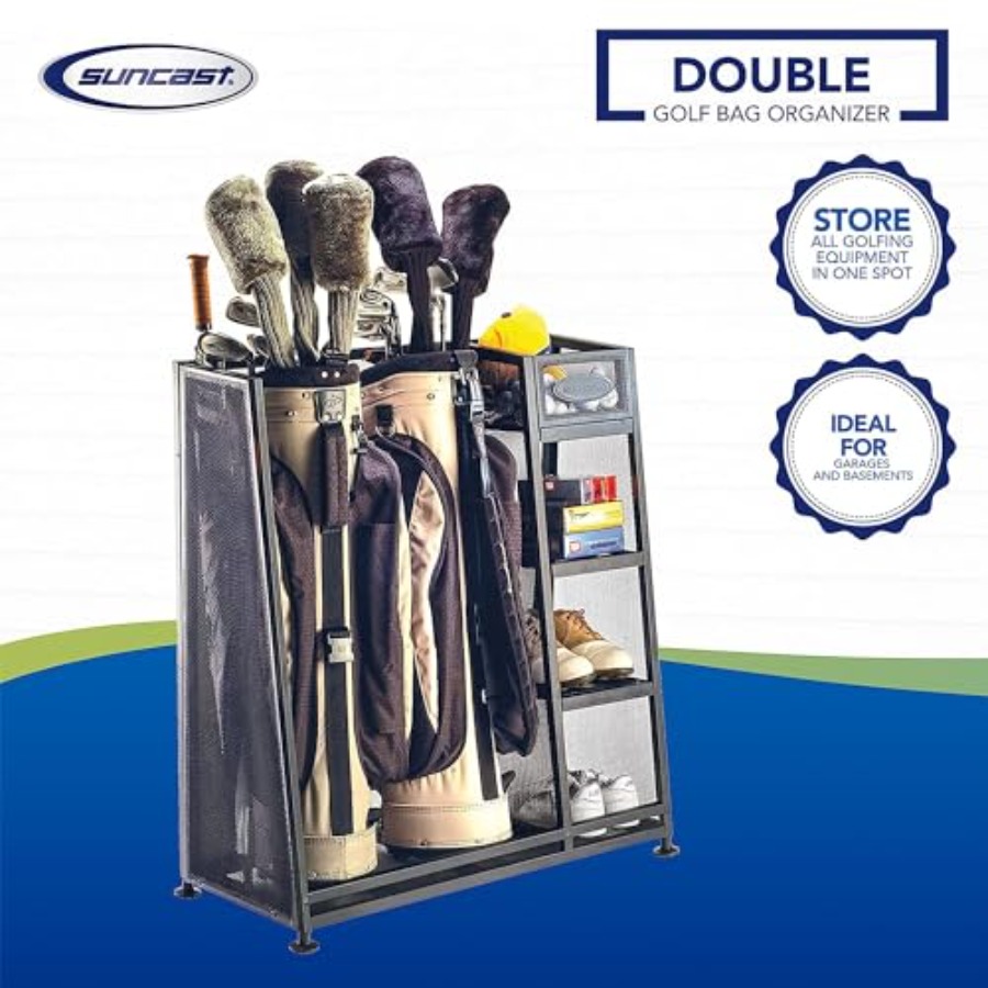Heavy-duty metal golf bag and  - Golf Equipment Organizer For Garage incelemesi ve fiyatı