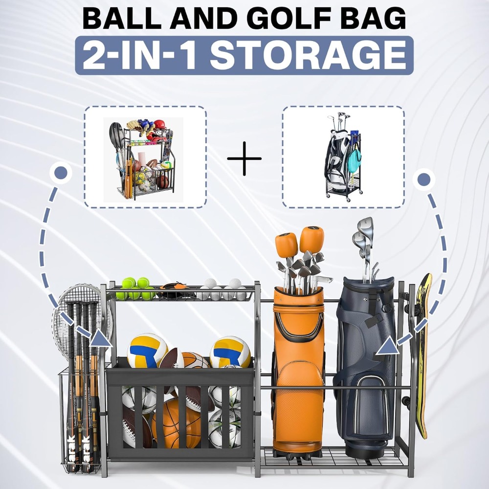 Garage Sports Equipment Organi - Golf Equipment Organizer For Garage incelemesi ve fiyatı