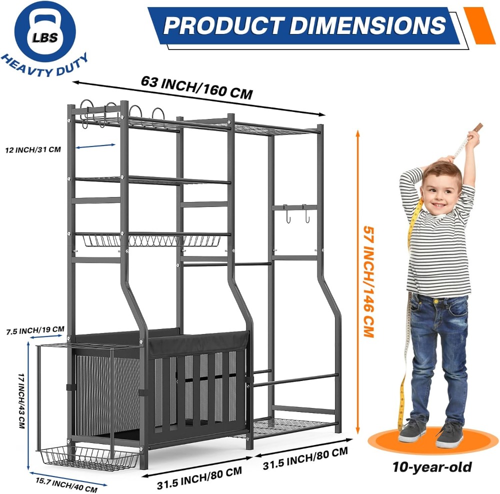 Heavy Duty Garage Sports Equip - Golf Equipment Organizer For Garage incelemesi ve fiyatı