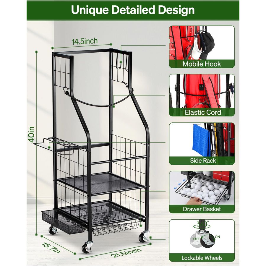 Bags Storage Garage Organizer  - Golf Equipment Organizer For Garage incelemesi ve fiyatı