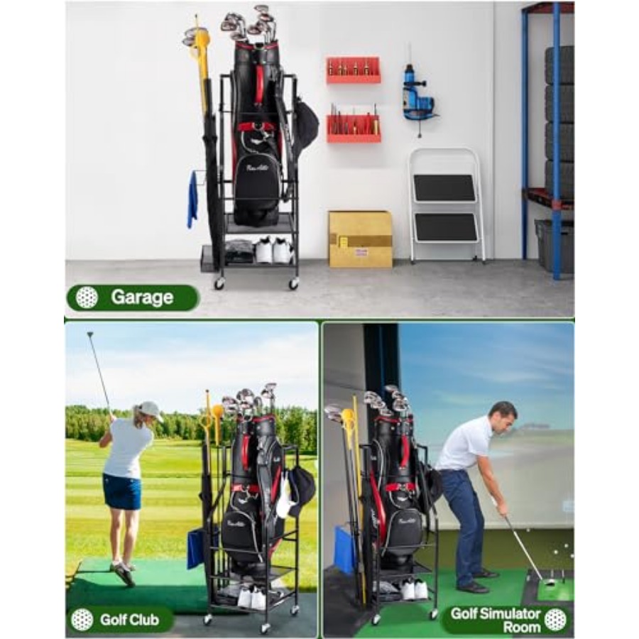 Golf Bags Storage Garage Organ - Golf Equipment Organizer For Garage incelemesi ve fiyatı