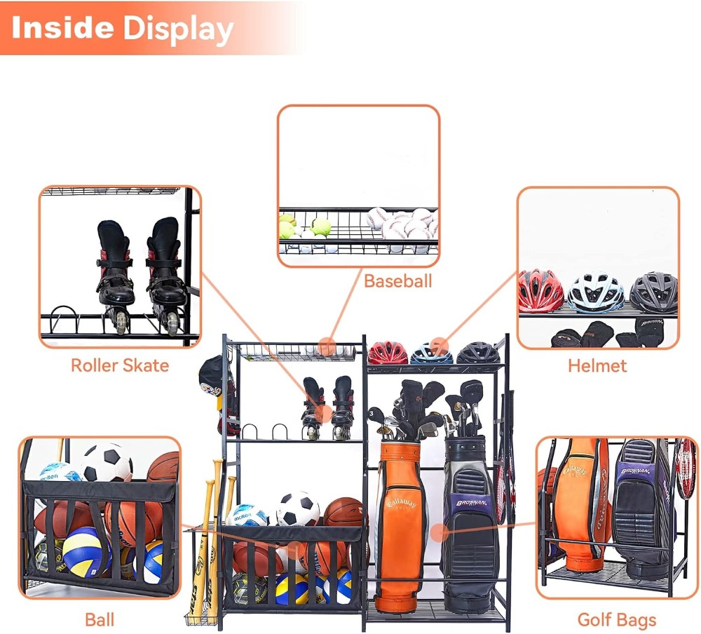 Garage Sports Equipment Organi - Golf Equipment Organizer For Garage incelemesi ve fiyatı