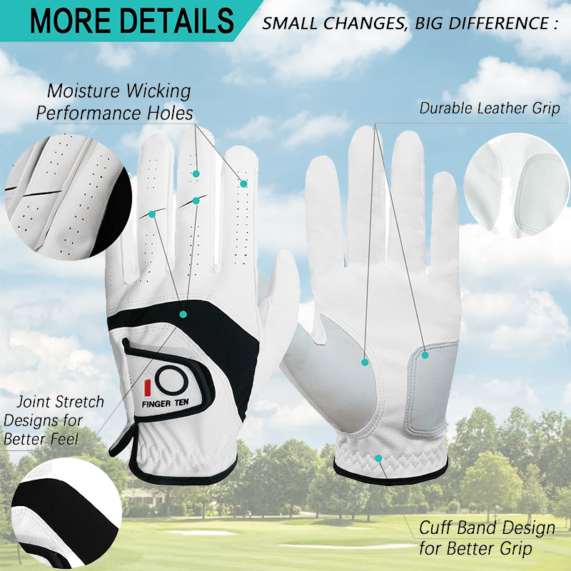 5 Pcs Golf Gloves Men Leather  - Golf Glove Cadet incelemesi ve fiyatı