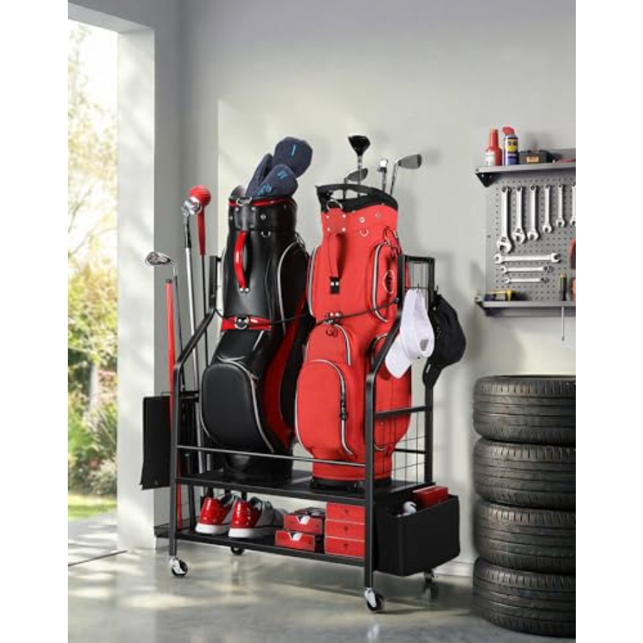 Golf Bag Storage Garage Organi - Golf Equipment Organizer For Garage incelemesi ve fiyatı