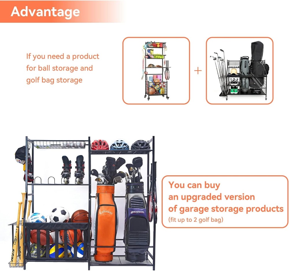 Sports Equipment Organizer, Go - Golf Equipment Organizer For Garage incelemesi ve fiyatı