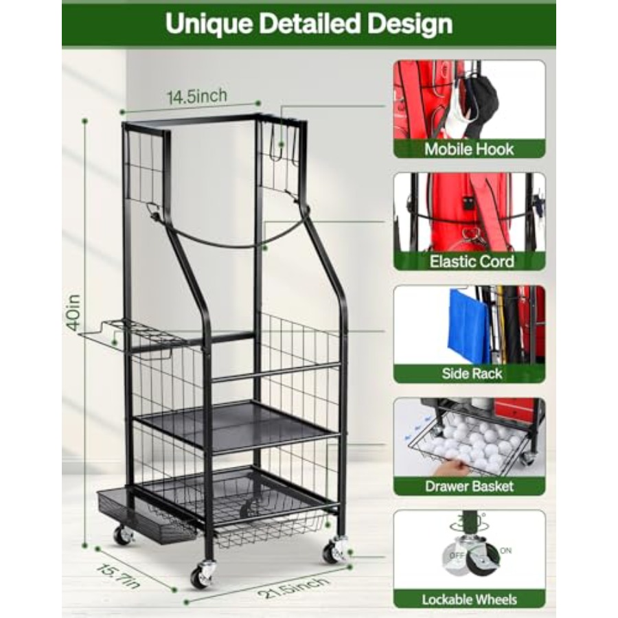 Golf Bags Storage Garage Organ - Golf Equipment Organizer For Garage incelemesi ve fiyatı