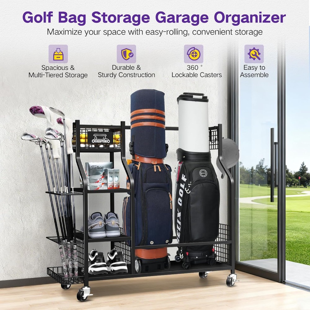 US Shipping Golf Bag Storage R - Golf Equipment Organizer For Garage incelemesi ve fiyatı